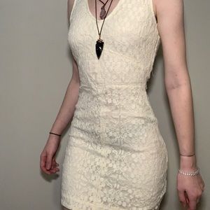 White crossback lacy sundress